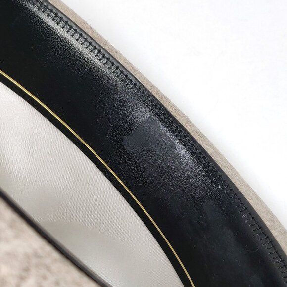 Stetson Gray Grey Wool Hat Size 7 1/8 Damaged Interior Leather Band Made in USA - Picture 13 of 13